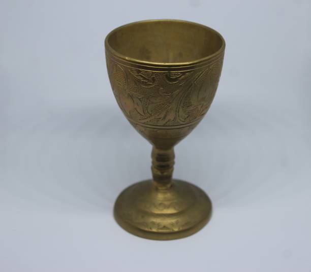istock Brass glass on a white background 1449968293