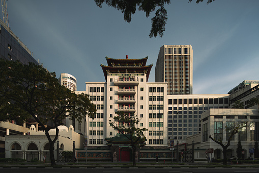 Taichung, Taiwan- October 4, 2021: View of Central Taiwan Science Park Administration Building, Ministry of Science and Technology in Taichung, Taiwan. It is the administrative agency responsible for the Central Taiwan Science Park.