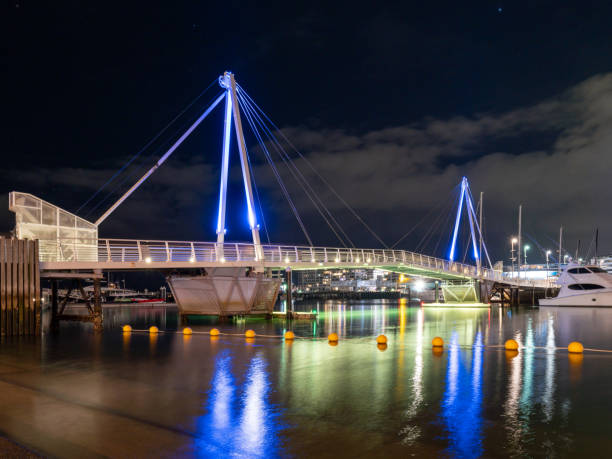 istock Auckland Viaduct Marina at Night 1449980722