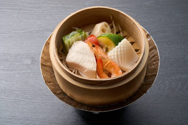 istock Japanese cuisine, bamboo steamer 1449987383