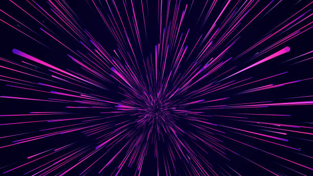 istock Abstract circular light speed background. Dynamic lines. Futuristic explosion of light. Colored rays in motion. Transfer of big data cyberspace. 3D rendering. 1449990137