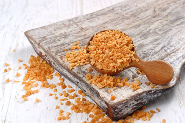 Heap of roasted crushed peanuts
