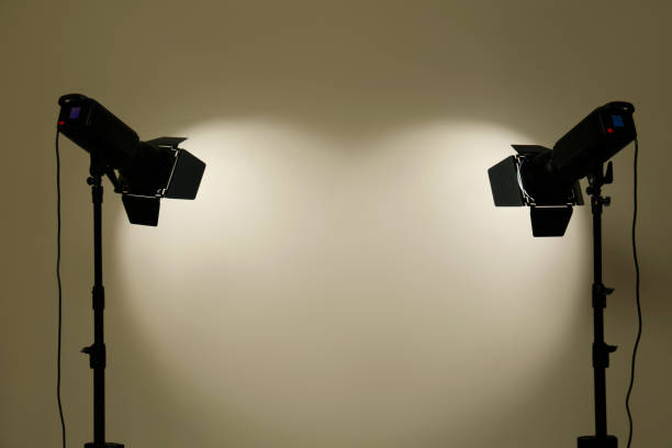 istock Modern spotlights against beige background, space for text 1450004942
