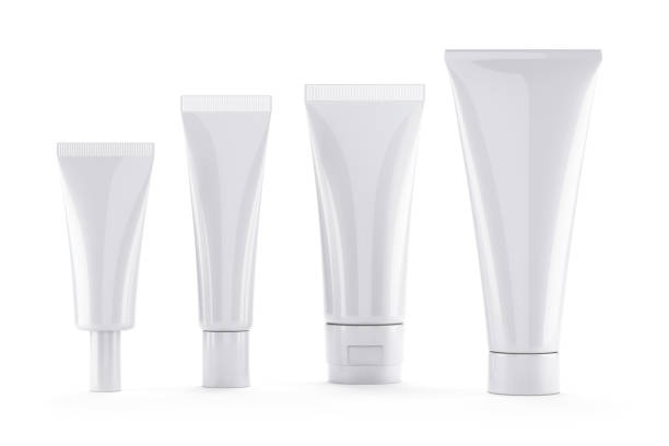 Cosmetics tube realistic templates collection