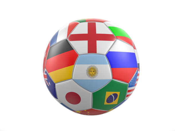 istock Soccer ball national flags 1450008571
