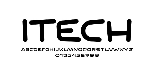 Tech 3 Typography Abstract Alphabet Font Tech Typography For Your Designs Logo Or Brand ...