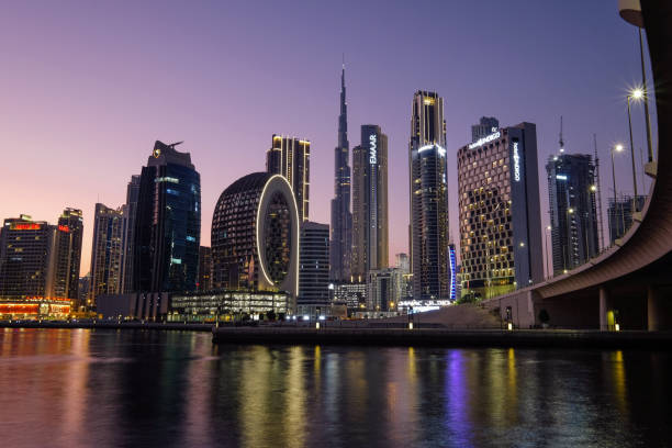 istock UAE Dubai cityscape skyline city night view 1450012212