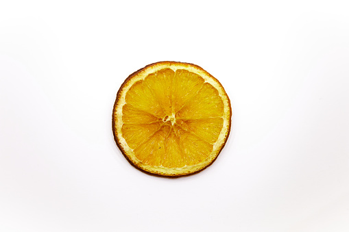 orange sliced and isolated