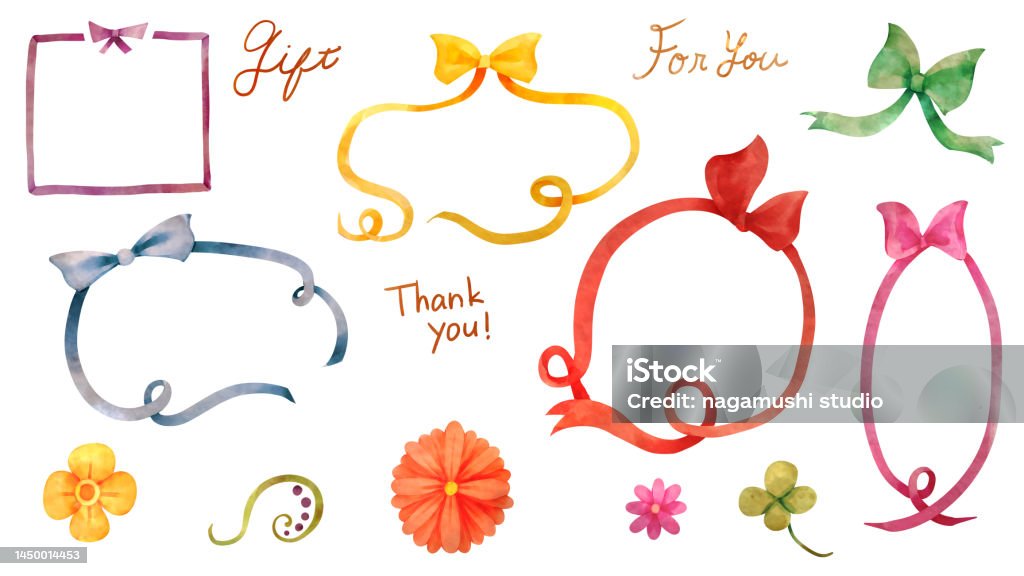 All Color Ribbons Frame Colorful Ribbon Frames Set Stock Illustration - Download Image Now ...