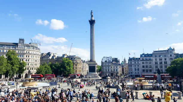 istock people exploring the Trafalgar Square. 1450016471