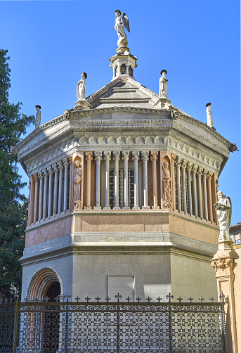 Bergamo, Italy, the  Baptistery in the Cathedral square