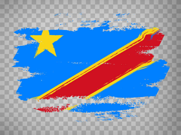 Flag of  Democratic Republic of the Congo brush stroke background.  Flag DR of the Congo on transparent background for your design, app, UI.  Stock vector. EPS10. Flag of  Democratic Republic of the Congo brush stroke background.  Flag DR of the Congo on transparent background for your design, app, UI.  Stock vector. EPS10. kinshasa stock illustrations