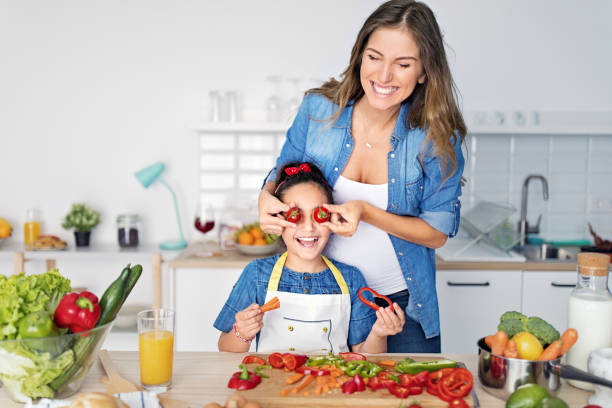 istock Mother and daughter cooking together in a kitchen 1450032172