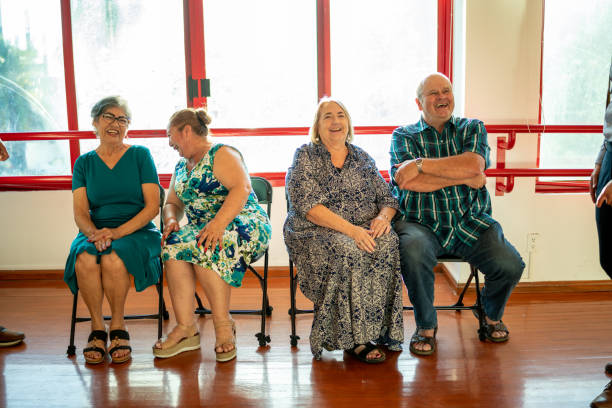 istock Senior friends talking at the dance studio 1450034204