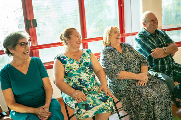 istock Senior friends talking at the dance studio 1450034227