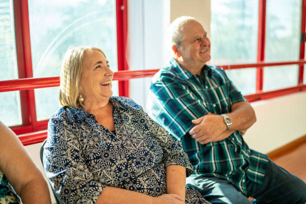 istock Senior friends talking at the dance studio 1450034229