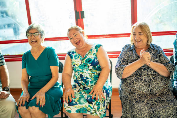 istock Senior friends talking at the dance studio 1450034254