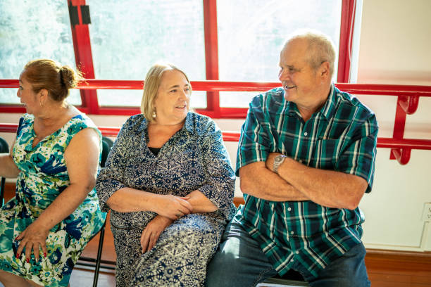istock Senior friends talking at the dance studio 1450034274