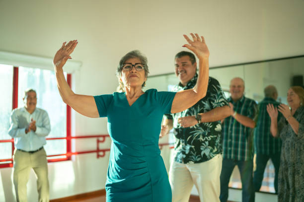 istock Mature couple dancing at a dance studio 1450035469