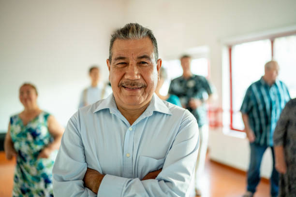 Portrait of mature man at dance studio