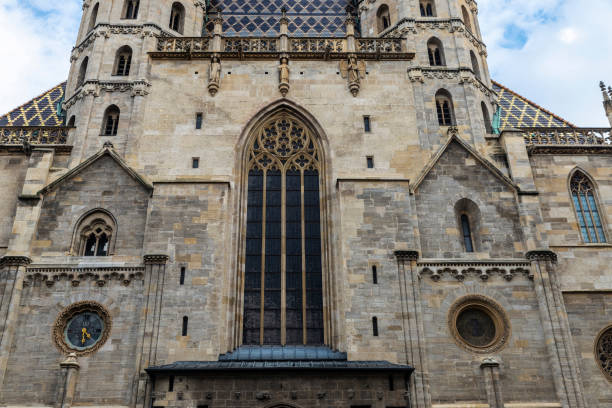 Facade of the Saint Stephen Cathedral or Stephansdom in Innere Stadt, Vienna, Austria