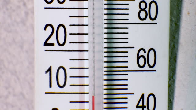 The mercury thermometer shows the decrease in air temperature outside. Decrease in temperature of 19 degrees of heat to 8 degrees on the thermometer. From warm summer to cold autumn or winter.