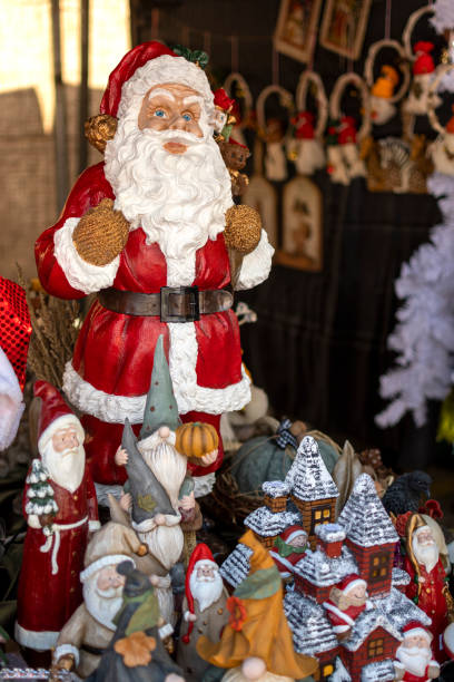 istock Christmas trees with gifts in festive decorations 1450041765