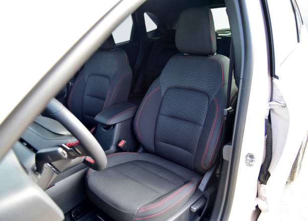 Front seats of a passenger car stock photo