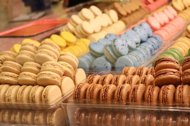 istock Close up of French macarons. 1450061484