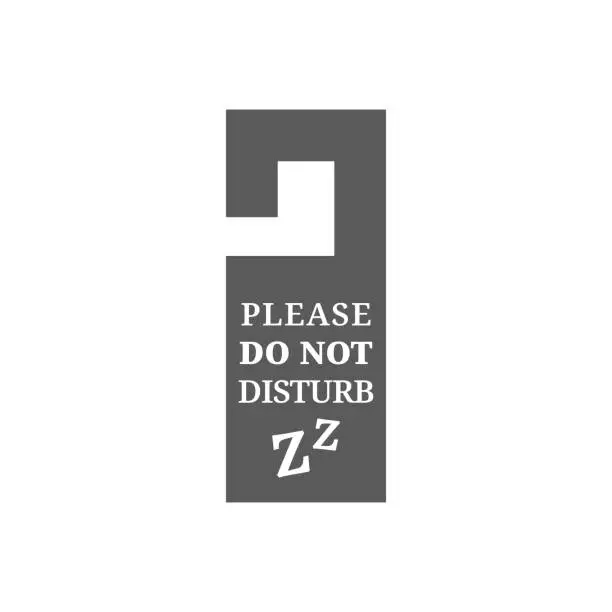 Vector illustration of Please do not disturb vector sign