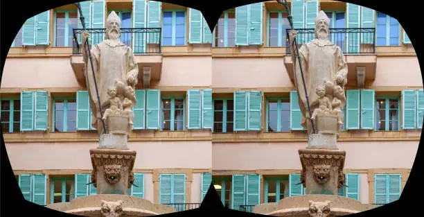 Photo of Saint Nicolas Statue Monaco Stereoscopic VR