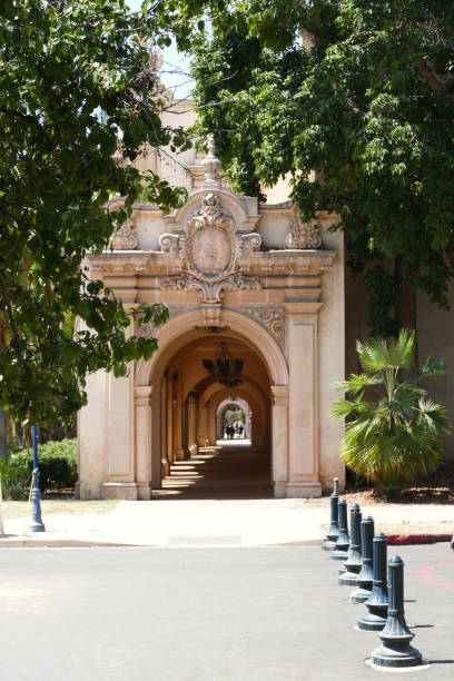 istock Ornate cloister walkway with columns and architectural details 1450066510