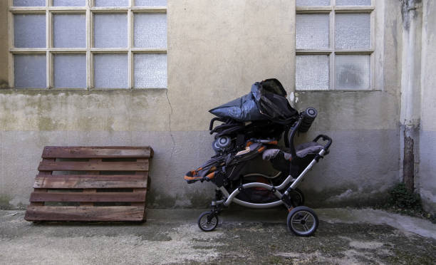 istock Abandoned baby carriages 1450072634