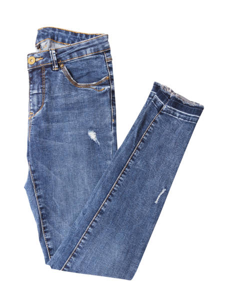 istock denim jeans isolated over white background, denim pants mockup 1450082235