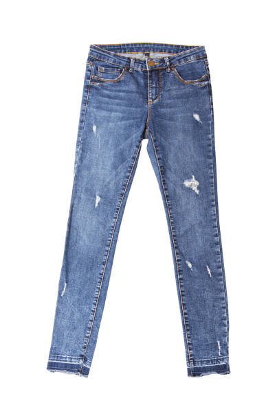 istock denim jeans isolated over white background, denim pants mockup 1450082241