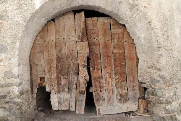 istock an old wooden gate 1450082708