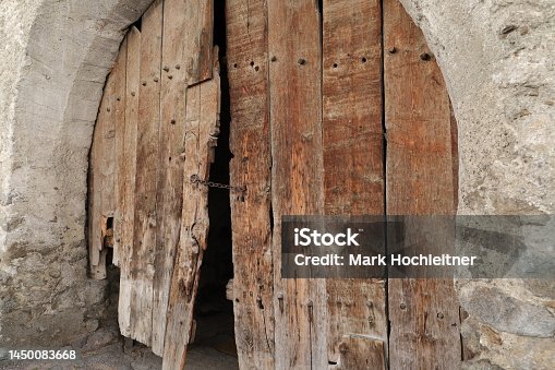 istock an old wooden gate 1450083668