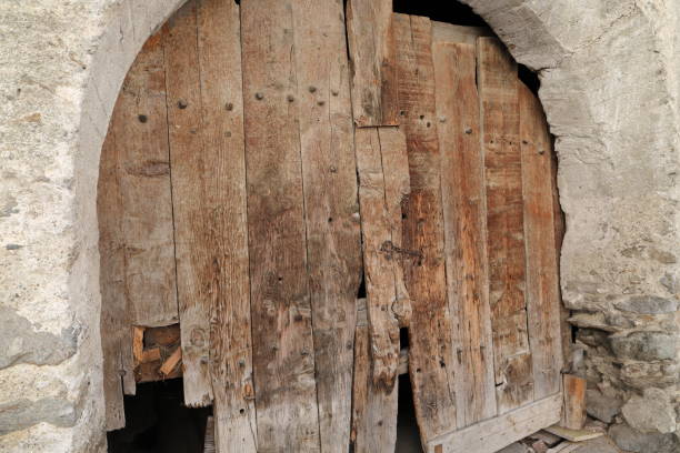 istock an old wooden gate 1450083669