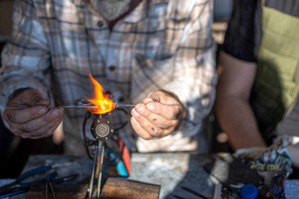 istock Blowing glass in a Sheep shape 1450085872