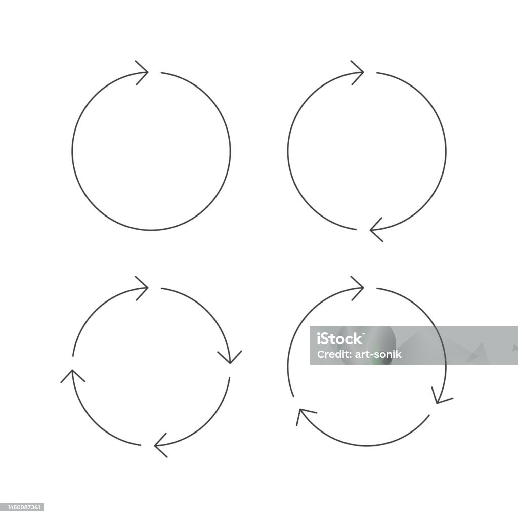 Round Spring Arrow Round Arrow Vector Stock Illustration - Download Image Now - Abstract ...