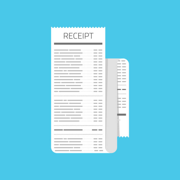 Recipt Scroller Grocery Receipt Clipart