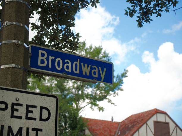 istock Broadway sign against the tree and the sky 1450090700