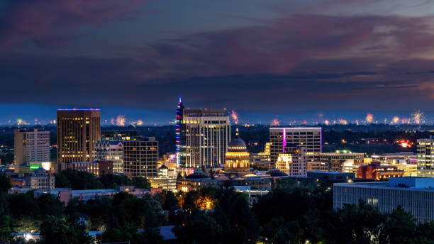istock Independence Day over the Boise Skyline 1450101578