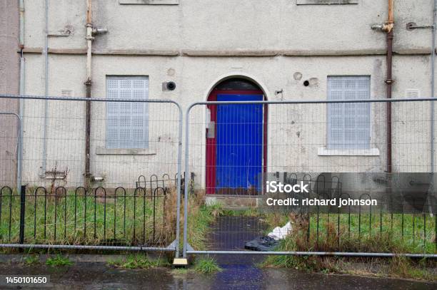 Derelict Empty Poor Housing Scheme In Govan Glasgow Stock Photo - Download Image Now