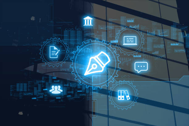 istock Electronic signature. Reliable security in the electronic circulation of documents. 1450106558