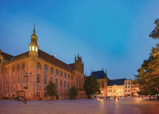 istock Old town Torun by night , Poland 1450111263
