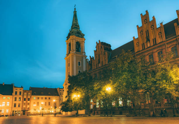 Old town Torun by night , Poland