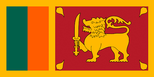 National flag of the Democratic Socialist Republic of Sri Lanka