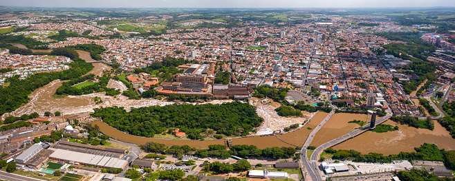 Salto city, Brazil, São Paulo State, aerial view december 2022