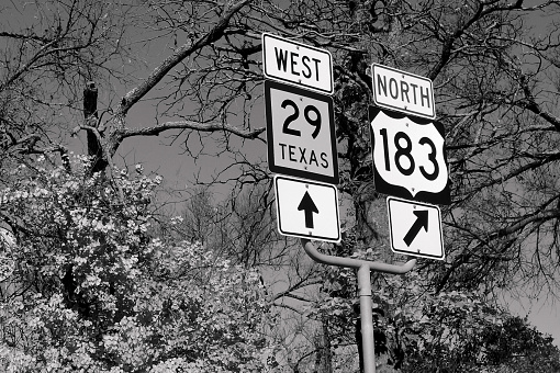 Highway sign in Texas